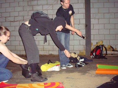 Distributing the sand