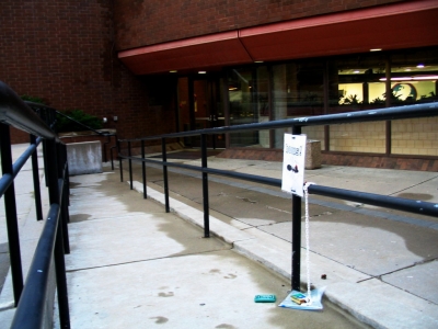 And there's the plaque!  Rush toward it in a craze.