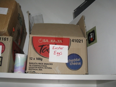 Eggs in an odd place.