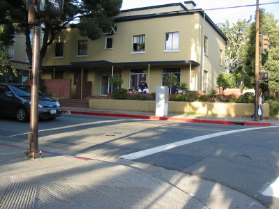 Just crossed a street.