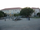 A big open courtyard.