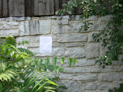 The wall with my letter on it