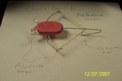Pink Pearl Eraser Crossbow