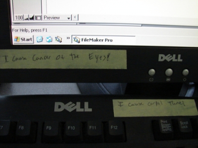 Monitor and Keyboard