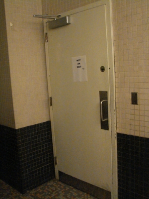 Door out of Metreon bathroom