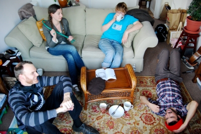 Ariadne's Cyclists: Lank, Myrna, Blue and Bjorn