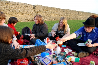 We had a mountain of foods. We had a mountain of foods.