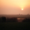 Sunset in the mist