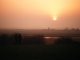 Sunset in the mist