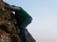 Daryl climbing the wall