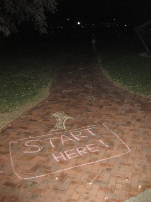Beginning of footsteps