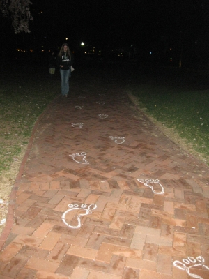 Human footsteps