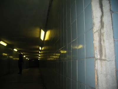 under the road