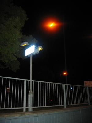 above the road