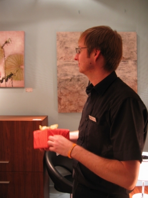 Matt with his gift