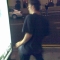 Charlie Fish dancing in the bus stop