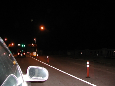 going across the bridge