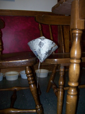 The original paper mache boat, The Bayeux, built May 2008. The original paper mache boat, The Bayeux, built May 2008.