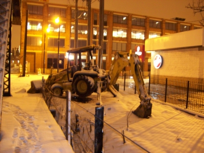 glowing machinery