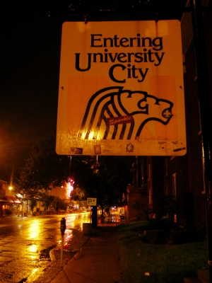 St. Louis city limits on Delmar