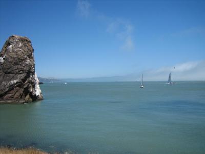 The Bay to our left...