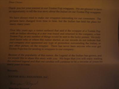 A hand-signed letter