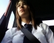In the car