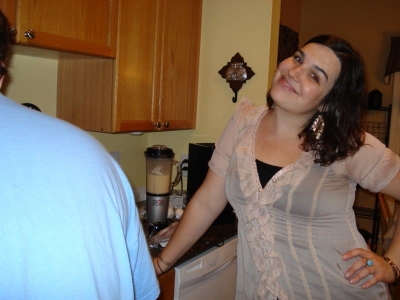 See the crepe batter in the background?