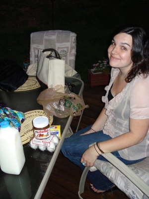 She brought crepe ingredients!