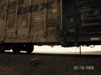Rocky in the boxcar