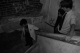 going down a stairwell.