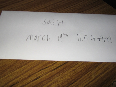 Saint's Letter