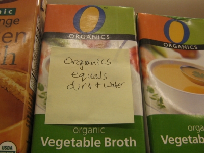 "Organics= Dirt+water