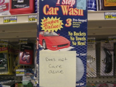 "does not cure acne"