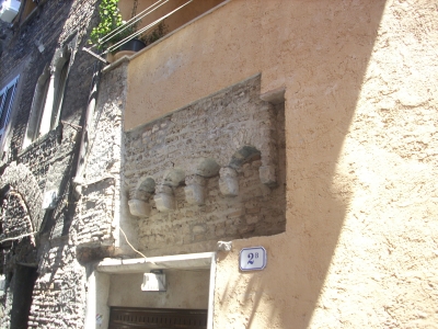 Old wall under new wall