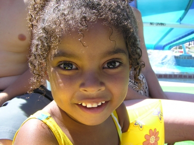 She got to swim