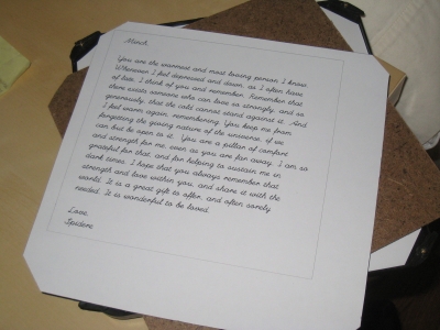 ...with a secret message printed on the magnetic paper!