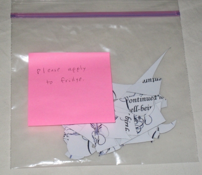 ...and sent off, to be attached to a fridge by Flitworth.