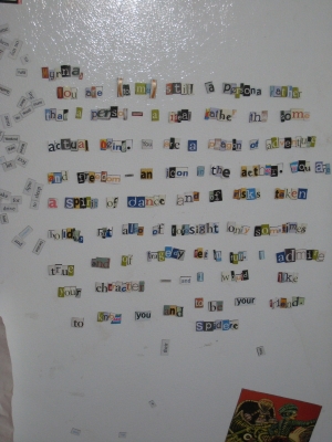 A message of magnetic letters, transformable