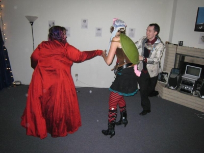 three way dancing is tiring!