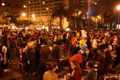 The starting crowd