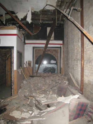 view toward the front windows