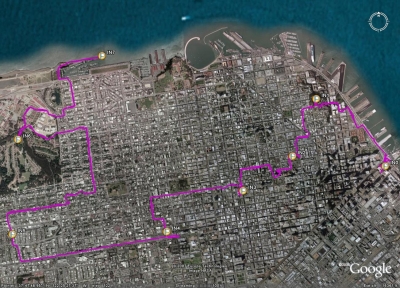 gps track across the city gps track across the city
