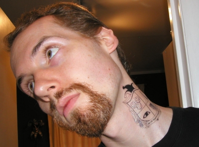 Neck tattoo