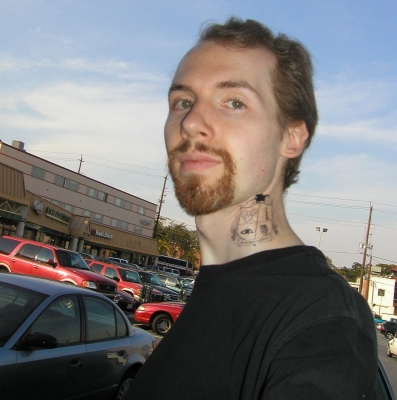 Walking through the parking lot