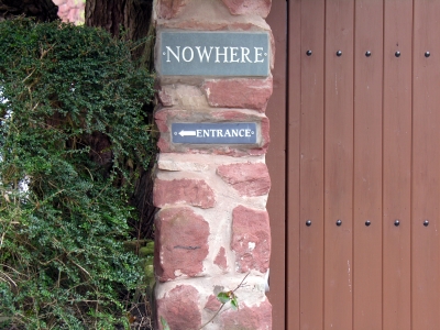 Entrance to Nowhere Sign