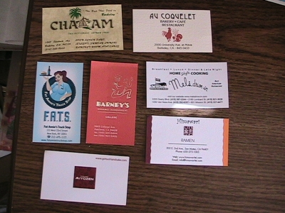 business cards for eateries
