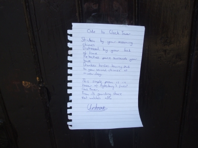 On the door.