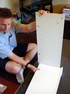 Next, we tried to incorrectly attach the sides to the bottom.