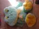 Big green stuffed toy frog
